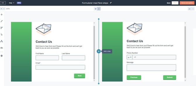 HubSpot multistep forms