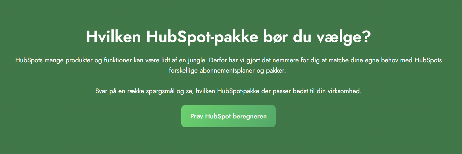 hvad koster hubspot